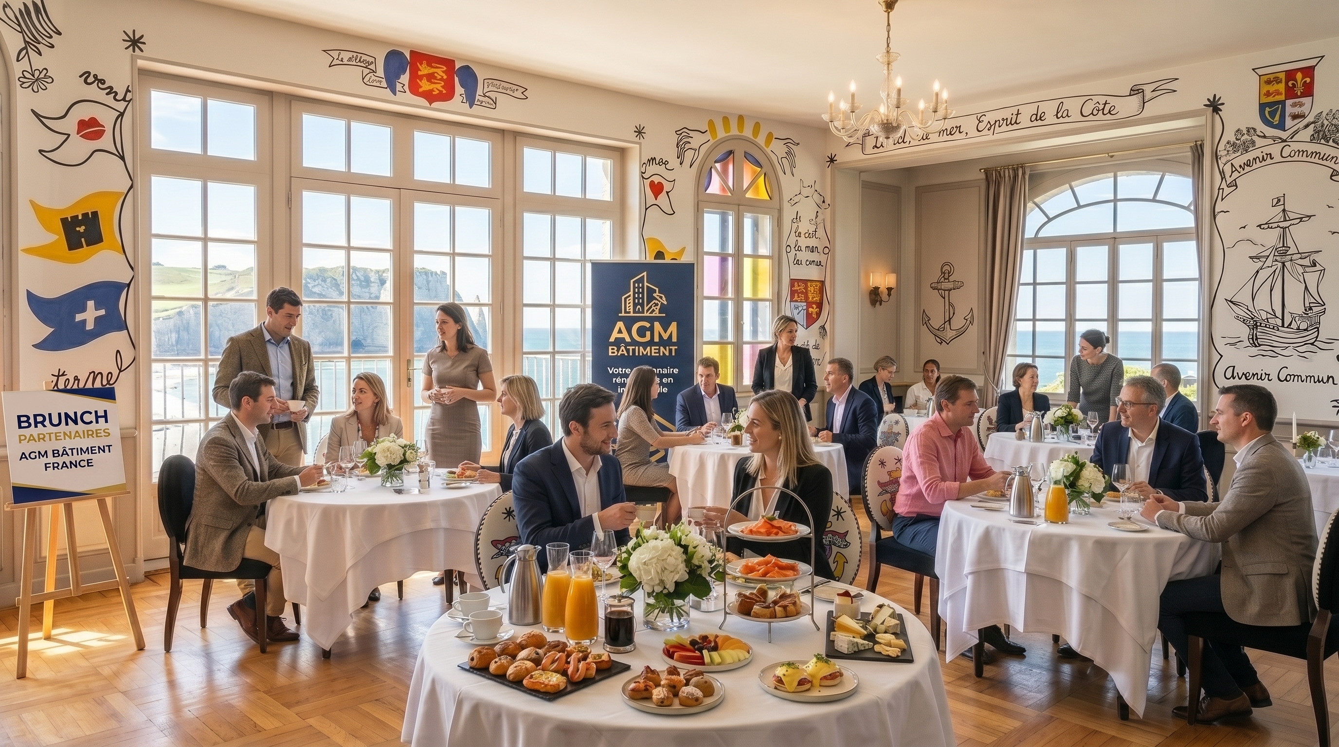 Brunch partenaires AGM Bâtiment au Domaine Saint Clair, Étretat